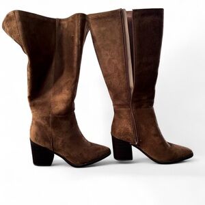 NWOT Soda- Brown Faux Suede Knee-High Boots